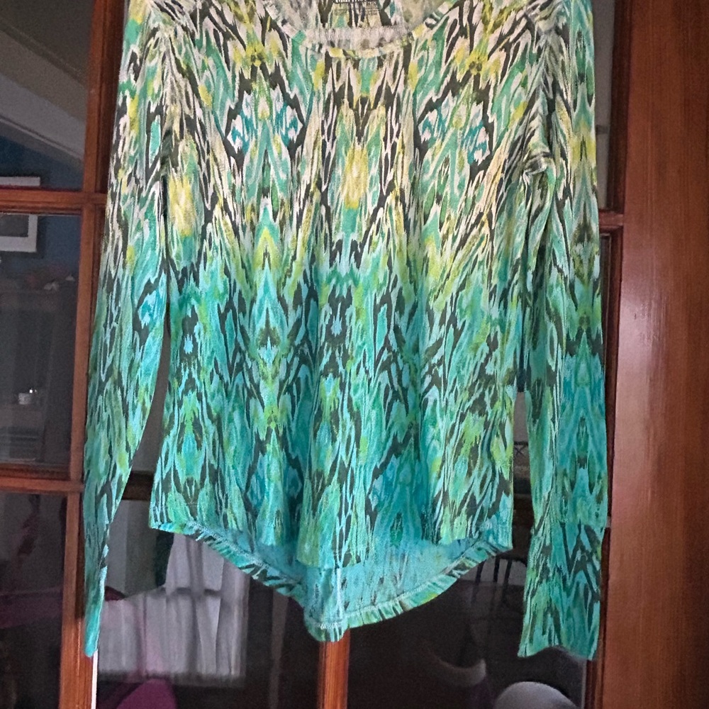 Marmot Green and Yellow Patterned Top/Hoodie